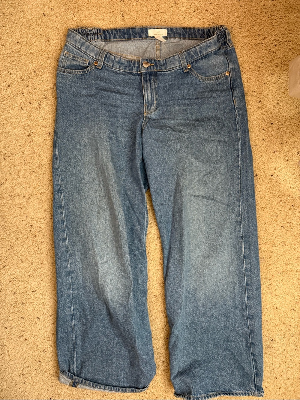 H&M wide leg maternity jeans